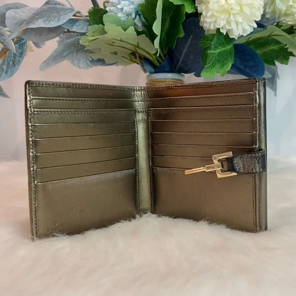 GUCCI Jackie Gold/Metallic Compact Wallet - Picture 9 of 15
